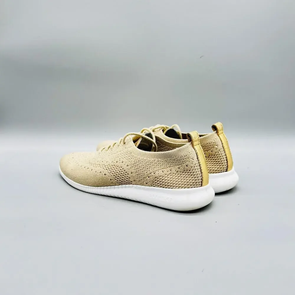 Cole Haan Shoes Women 7.5 Beige Knit Grand OS Stitchlite Walking Sneaker Comfort